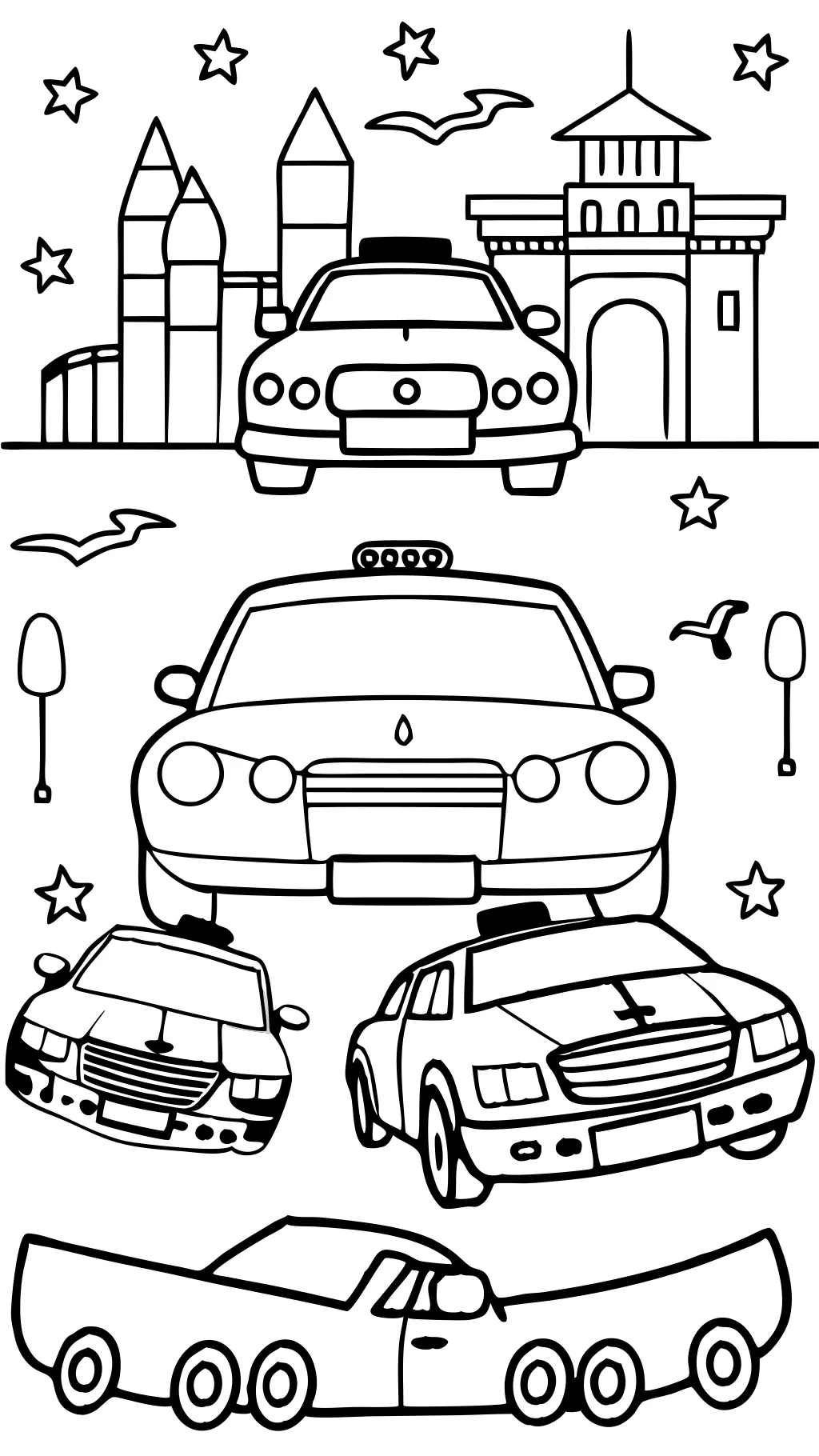 coloring pages of police cars